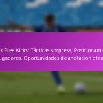 Tiros Libres Indirectos: Configuraciones creativas, Roles de los jugadores, Opciones de anotación ofensiva